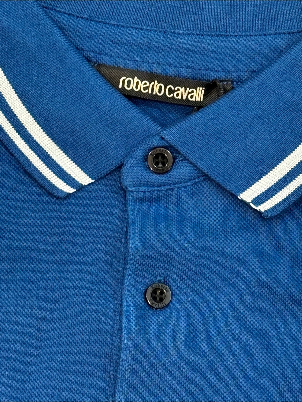 ✨ NWT Roberto Cavalli Blue Polo  ✨ - Picture 4 of 5